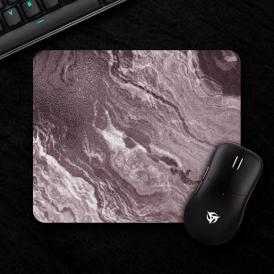 Crystalized Mauve Agate   Dusty Rose Rosa Marmor Mousepad