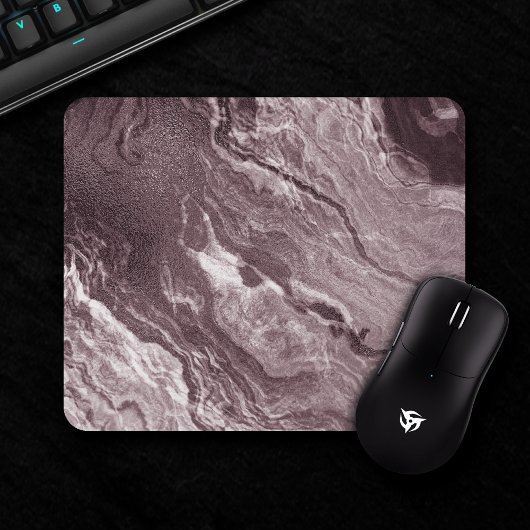 Crystalized Mauve Agate | Dusty Rose Rosa Marmor Mousepad