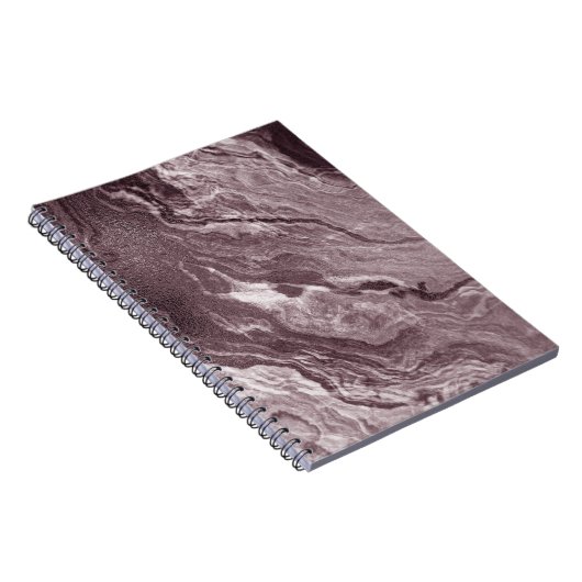 Crystalized Mauve Agate | Dusty Rose Rosa Marmor Notizblock (Rechte Seite)