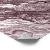 Crystalized Mauve Agate | Dusty Rose Rosa Marmor Poster (Ecke)