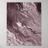 Crystalized Mauve Agate | Dusty Rose Rosa Marmor Poster (Vorne)