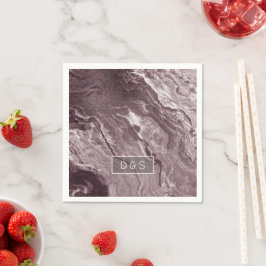 Crystalized Mauve Agate | Dusty Rose Rosa Marmor Serviette