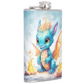 Crystalized Niedlich Baby Blue Dragon-68799 Flachmann (Rechts)