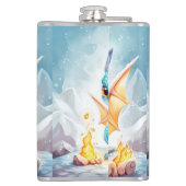 Crystalized Niedlich Baby Blue Dragon-68799 Flachmann (Rückseite)