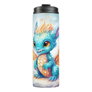 Crystalized Niedlich Baby Blue Dragon-68799 Thermosbecher