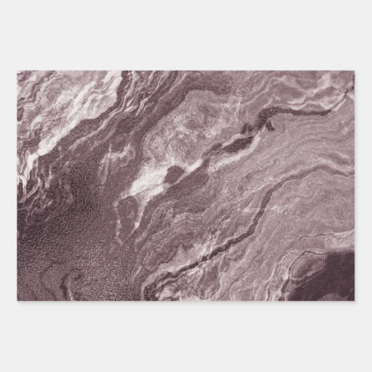 Crystalized Red Agate | Ruby Crimson Marbled Stone Geschenkpapier Set (Vorderseite)