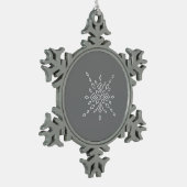 Crystalized Snowflake Schneeflocken Zinn-Ornament (Links)