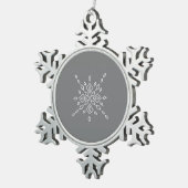 Crystalized Snowflake Schneeflocken Zinn-Ornament (Rechts)