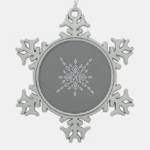 Crystalized Snowflake Schneeflocken Zinn-Ornament (Vorderseite)