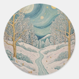 Crystalliierter Bach Runder Aufkleber