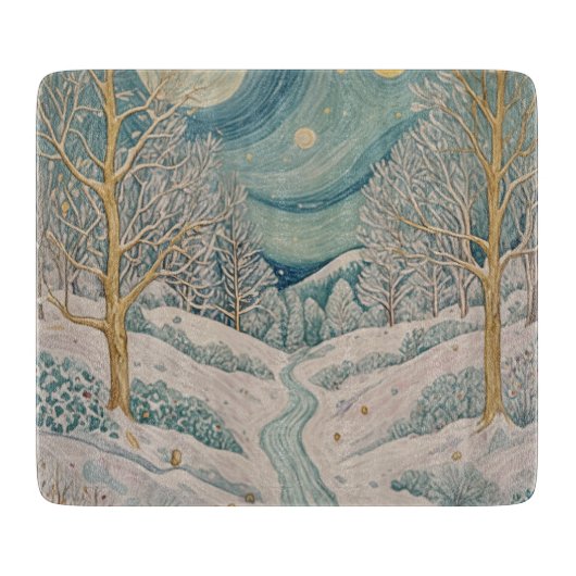 Crystalliierter Bach Schneidebrett (Vorderseite)