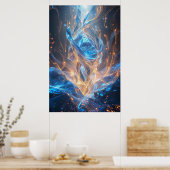 Crystalline Ascension: Digital Dreams Taking Fligh Poster (Küche)