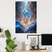 Crystalline Ascension: Digital Dreams Taking Fligh Poster (Heimbüro)