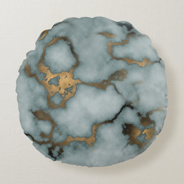 Crystalline Flow Rundes Kissen (Vorderseite)