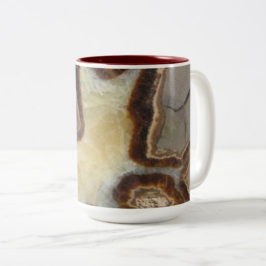Crystallisiertes Gesteinsdesign Zweifarbige Tasse (VorderseiteRechts)