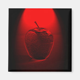 Crystallized Red Apple 2 Zoll Square Magnet