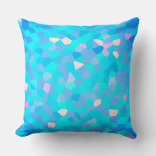 Crystallized Shades of Blue Kissen
