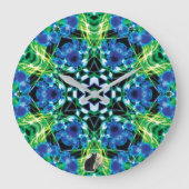 Crystalmarine Kaleidoskop Große Wanduhr (Vorderseite)