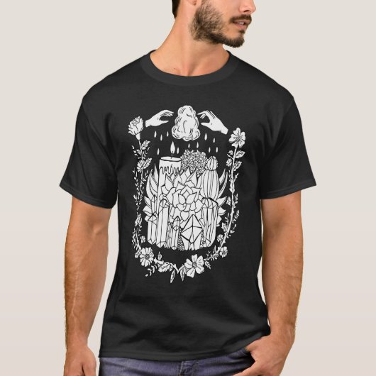Crystals and Succulents Witchy T-Shirt (Vorderseite)