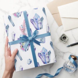 Crystals Blue und Lila Geschenkpapier