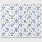 Crystals Blue und Lila Geschenkpapier (Flach)