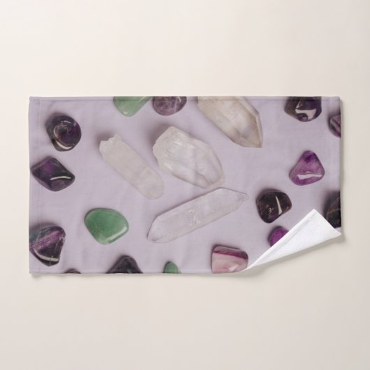 Crystals Gems Energy Vibes Design Badhandtuch Set (Handtuch)