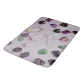 Crystals Gems Energy Vibes Design Bath Mat Badematte (Schrägansicht)