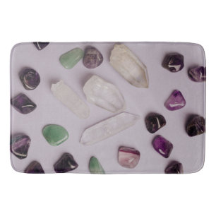 Crystals Gems Energy Vibes Design Bath Mat Badematte