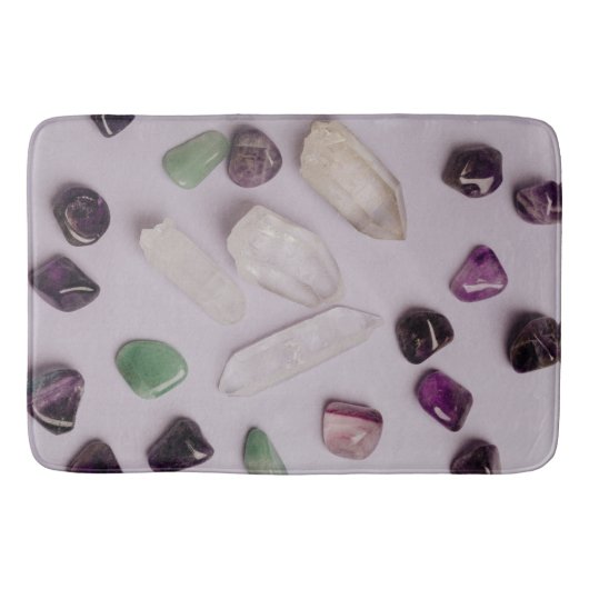 Crystals Gems Energy Vibes Design Bath Mat Badematte (Vorderseite)