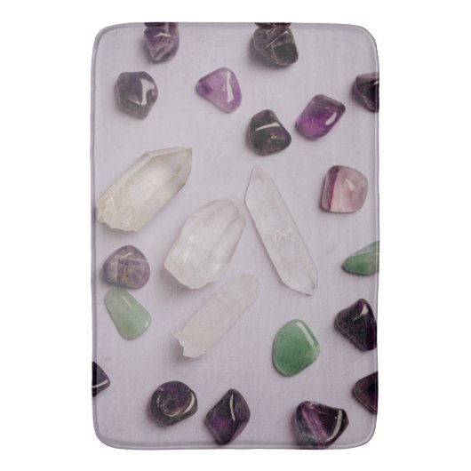 Crystals Gems Energy Vibes Design Bath Mat Badematte (Vorderseite Vertikal)
