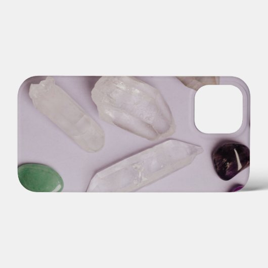 Crystals Gems Energy Vibes Design iPhone Case (Rückseite (Horizontal))