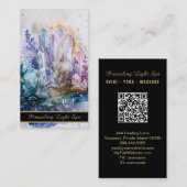 *~* Crystals Gold Rainbow QR AP90 Künstlerischer T Visitenkarte (Vorne/Hinten)