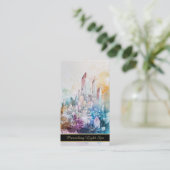 *~* Crystals Gold Rainbow QR Tropfen AP90 Künstler Visitenkarte (Stehend Vorderseite)