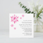 Crystals Hochzeitseinladung (weiß) Einladung (Stehend Vorderseite)