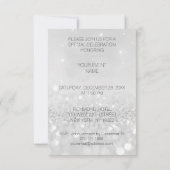 Crystals HoeDown Country Party Gray Gold Glitzer Einladung (Rückseite)