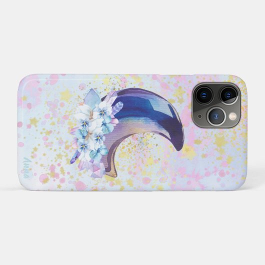 *~* Crystals Moon Sky Cosmos Glitzer Stars Case-Mate iPhone Hülle (Rückseite (Horizontal))