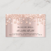Crystals Tropfen Rose Spark Bling Aftercare Visitenkarte (Vorderseite)