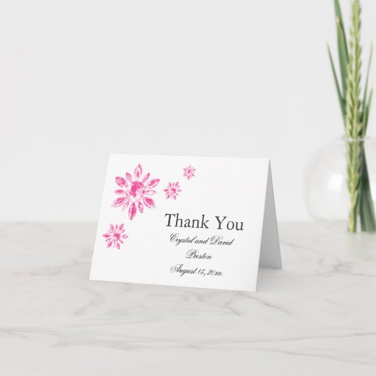 Crystal's Wedding Dankeschön Card Dankeskarte (Vorderseite)