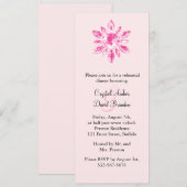 Crystal's Wedding Probe Dinner Einladung pink (Vorne/Hinten)