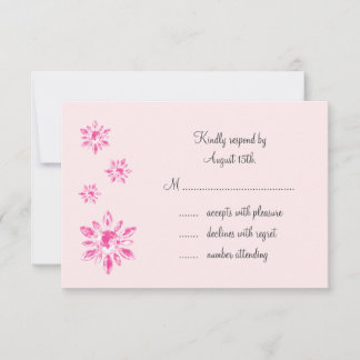 Crystal's Wedding RSVP (pink) Karte