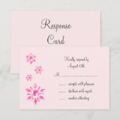 Crystal's Wedding RSVP (pink) Karte (Vorne/Hinten)