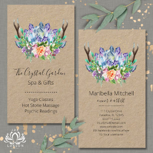 Crystals Yoga Energy Healer Psychische Reiki Welln Visitenkarte