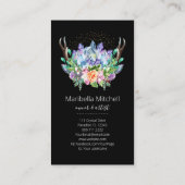 Crystals Yoga Energy Healer Psychische Reiki Welln Visitenkarte (Rückseite)