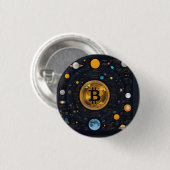 Crytpo - Bitcoin-Shirt - Mondzeit - KI Button (Vorne & Hinten)