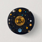 Crytpo - Bitcoin-Shirt - Mondzeit - KI Button (Vorderseite)