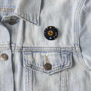 Crytpo - Bitcoin-Shirt - Mondzeit - KI Button
