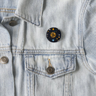 Crytpo - Bitcoin-Shirt - Mondzeit - KI Button