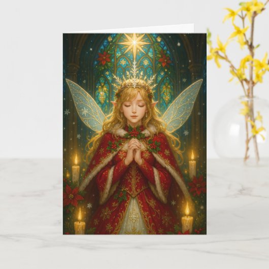 CS001_Charming Fairy - Christmas Edition #1 Karte (Gelbe Blume)