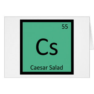 Cs - Caesar-Salat Chemie Periodensystem-Symbol