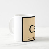 Cs - Cane Sugar Chemistry Periodic Table Symbol Kaffeetasse (Vorderseite Links)